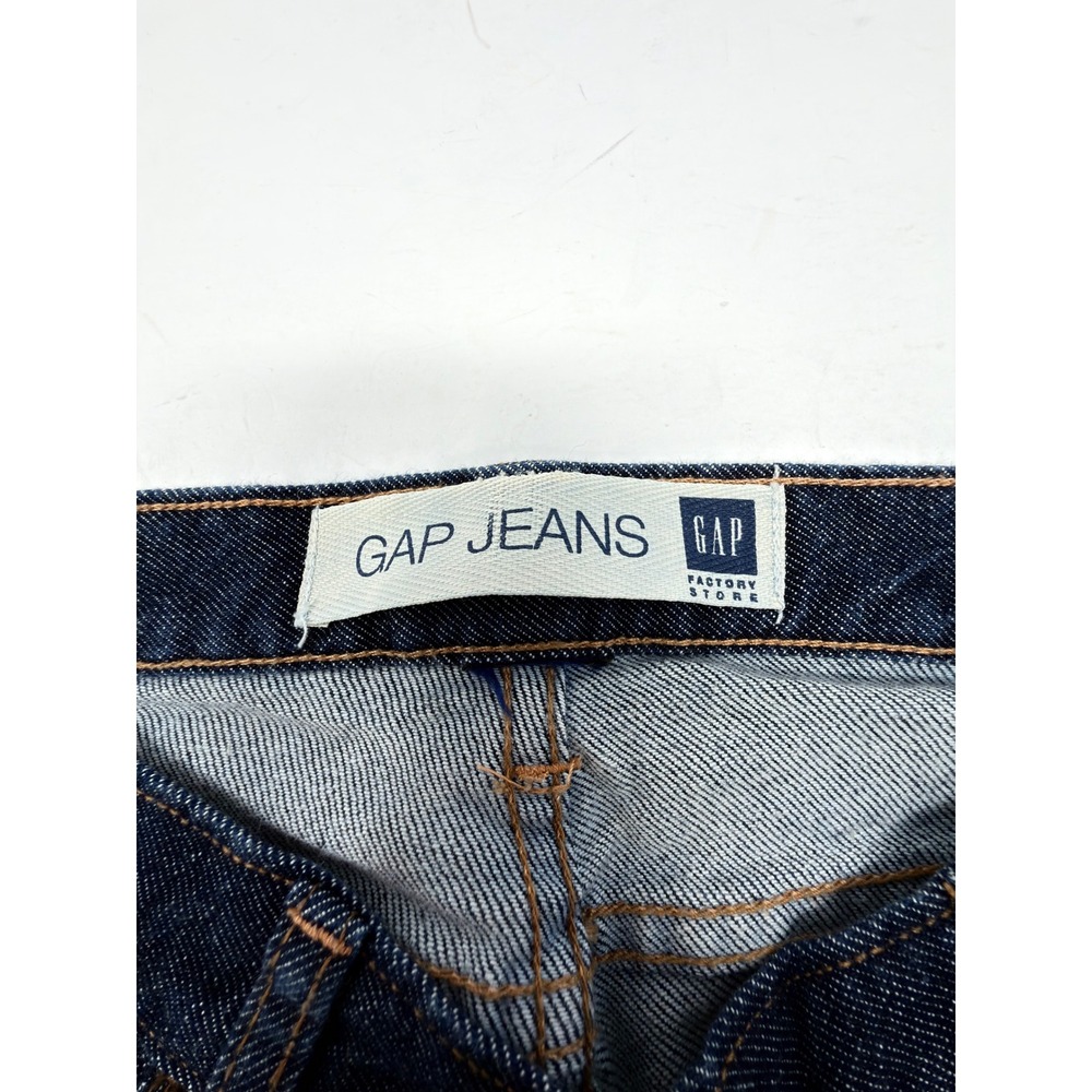 Gap Factory Jeans Womens Blue Dark Wash Straight Leg Shield Pocket Denim - Picture 4 of 5